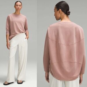 Lululemon Back in Action Long-Sleeve Shirt Pique Knit 
Twilight Rose.     L2